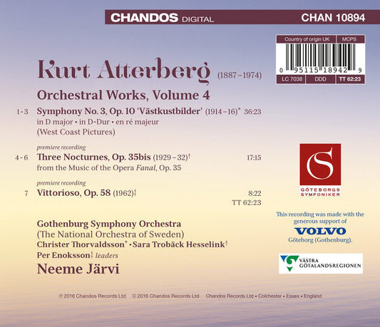 Atterberg: Orchestral Works, Vol. 4