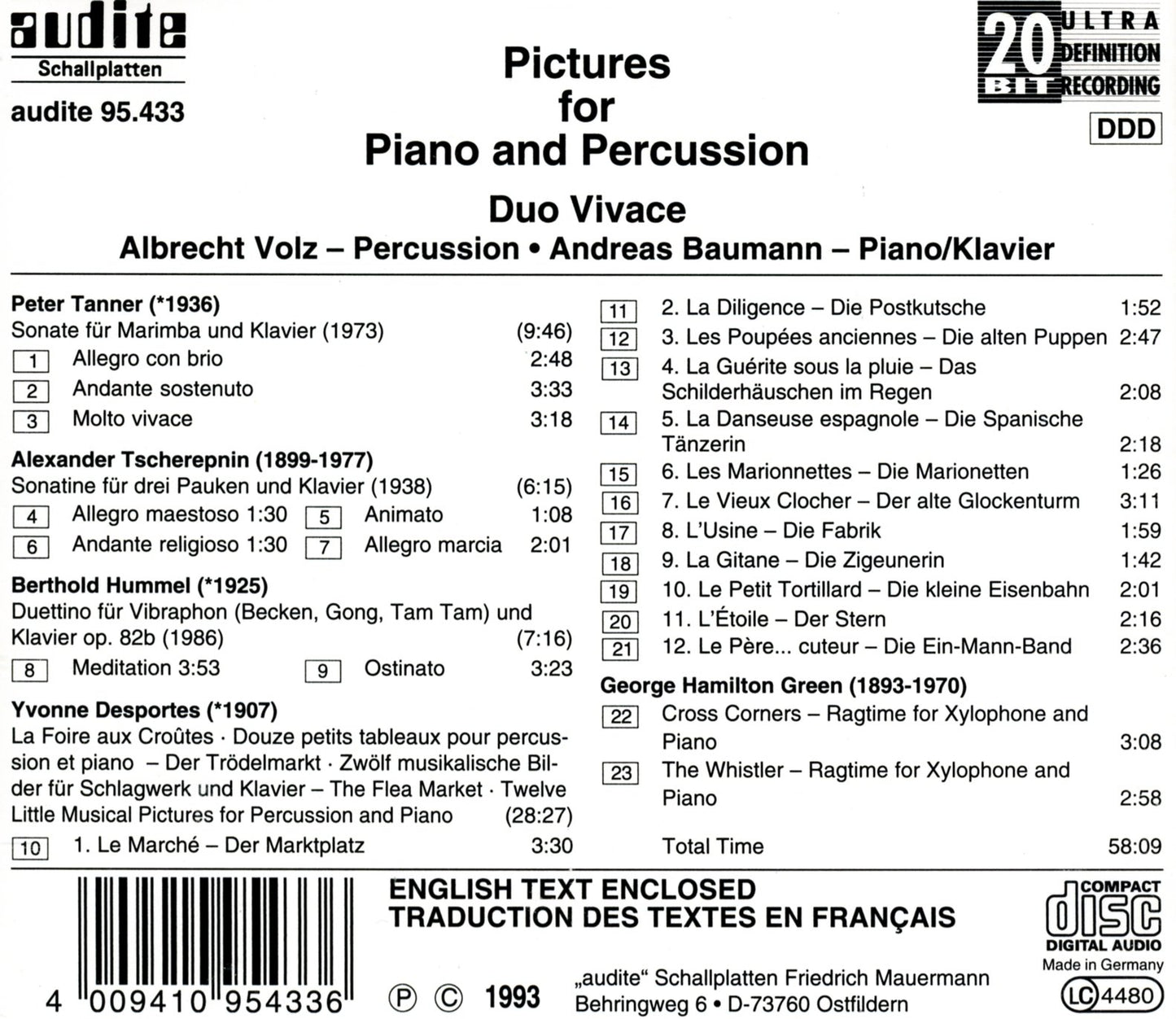 PICTURES FOR PIANO & PERCUSSIO