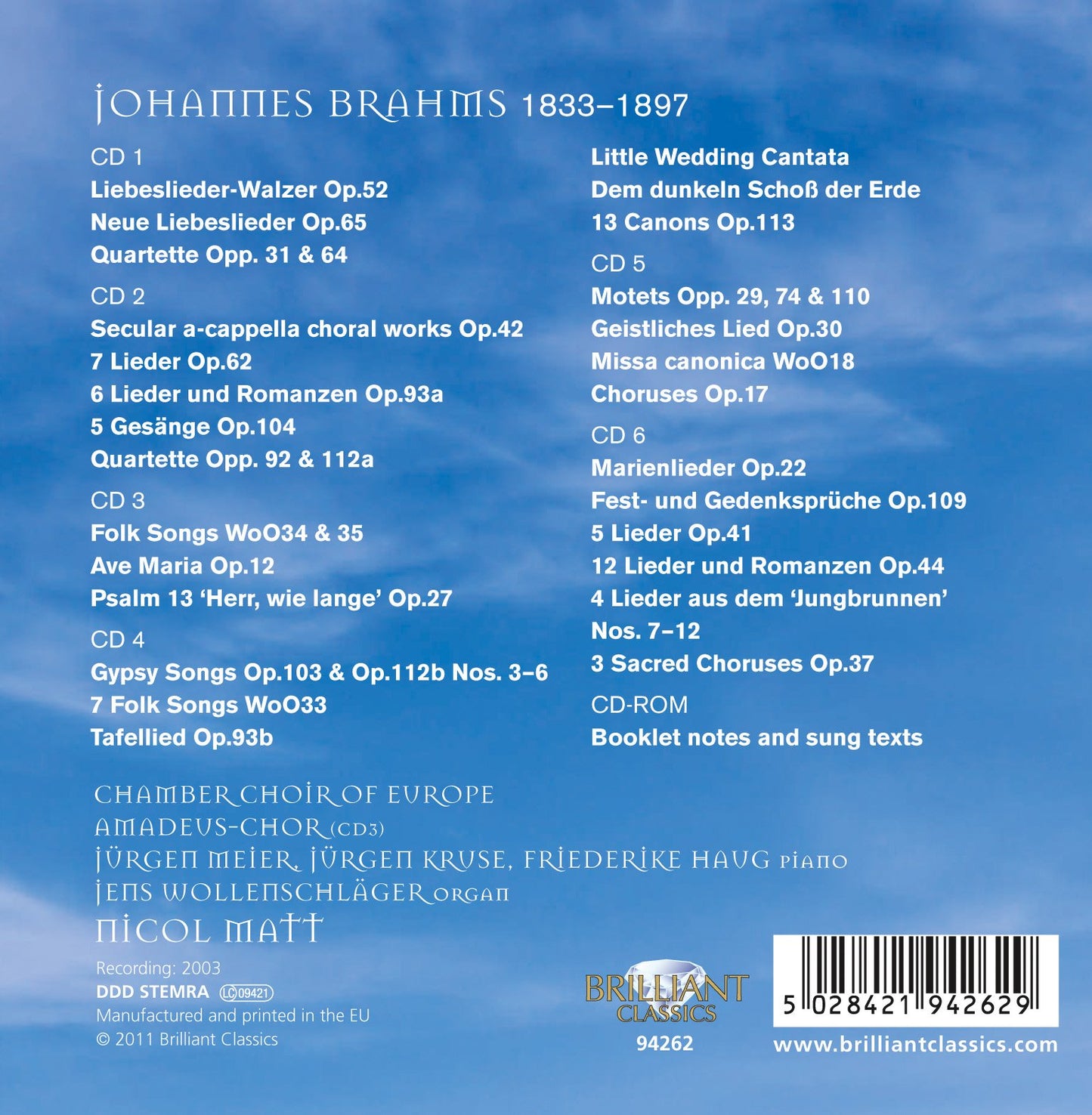 Brahms: Choral Music