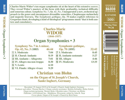 Widor: Organ Symphonies, Vol. 3