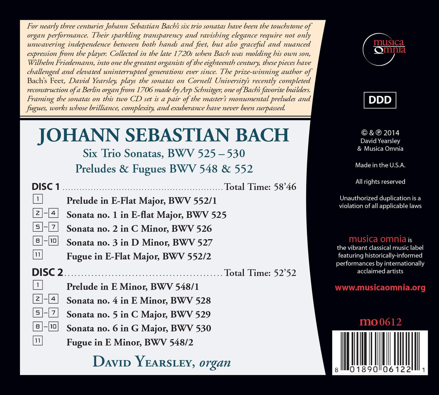J.S. Bach: Works for Organ