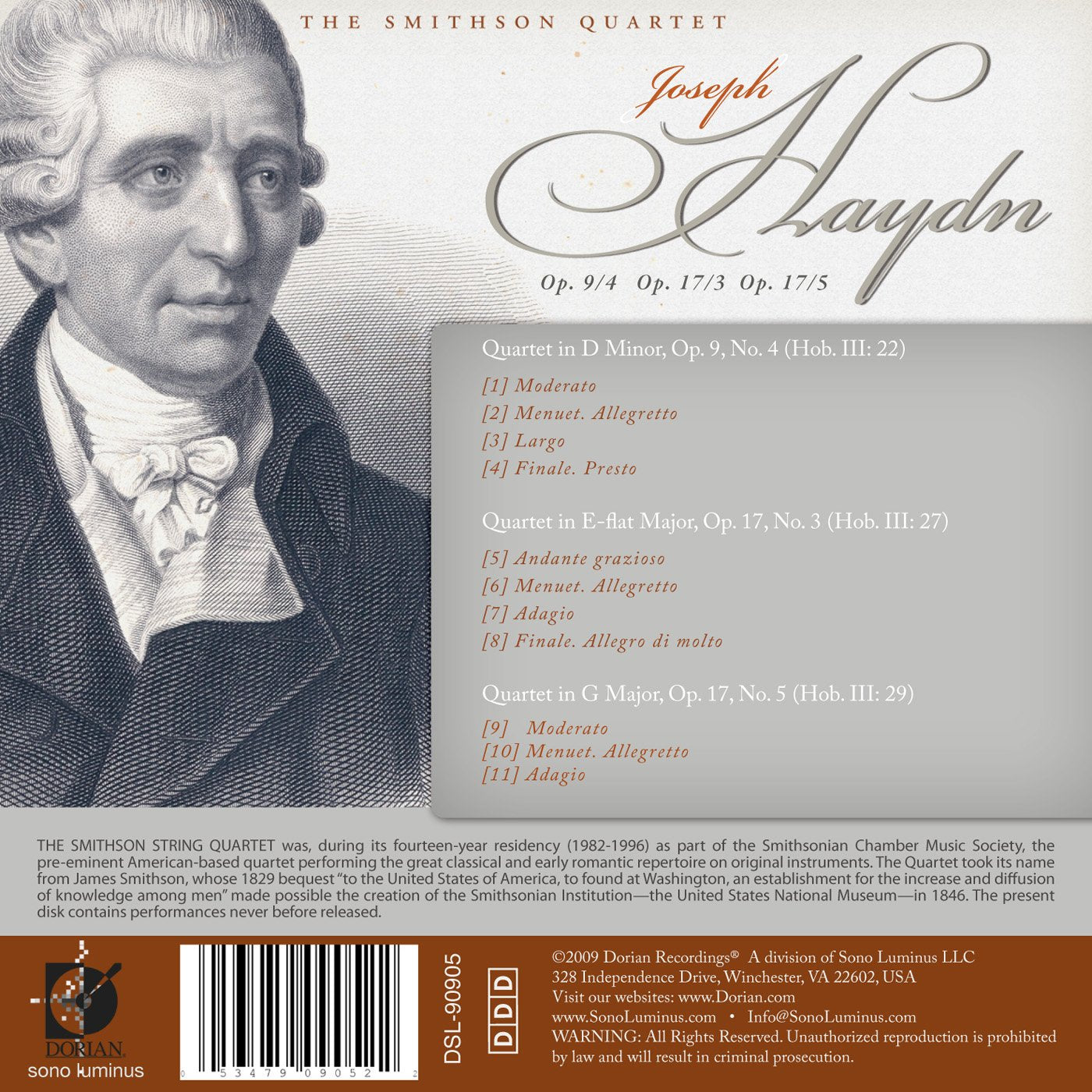 HAYDN, F.J.: String Quartets - Nos. 11, 21, 22  (Smithsonian