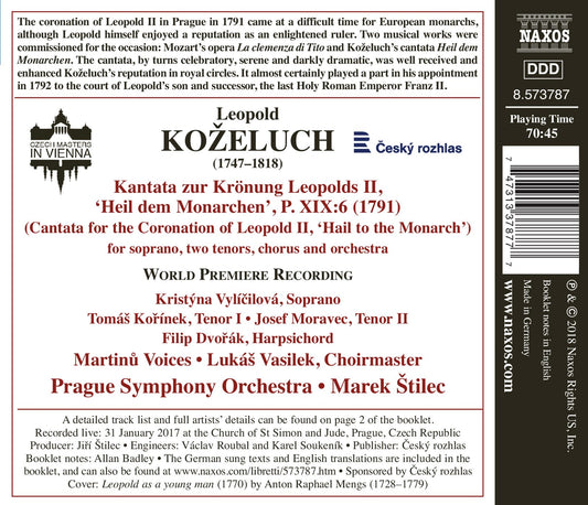 Koželuch: Cantata for the Coronation of Leopold II