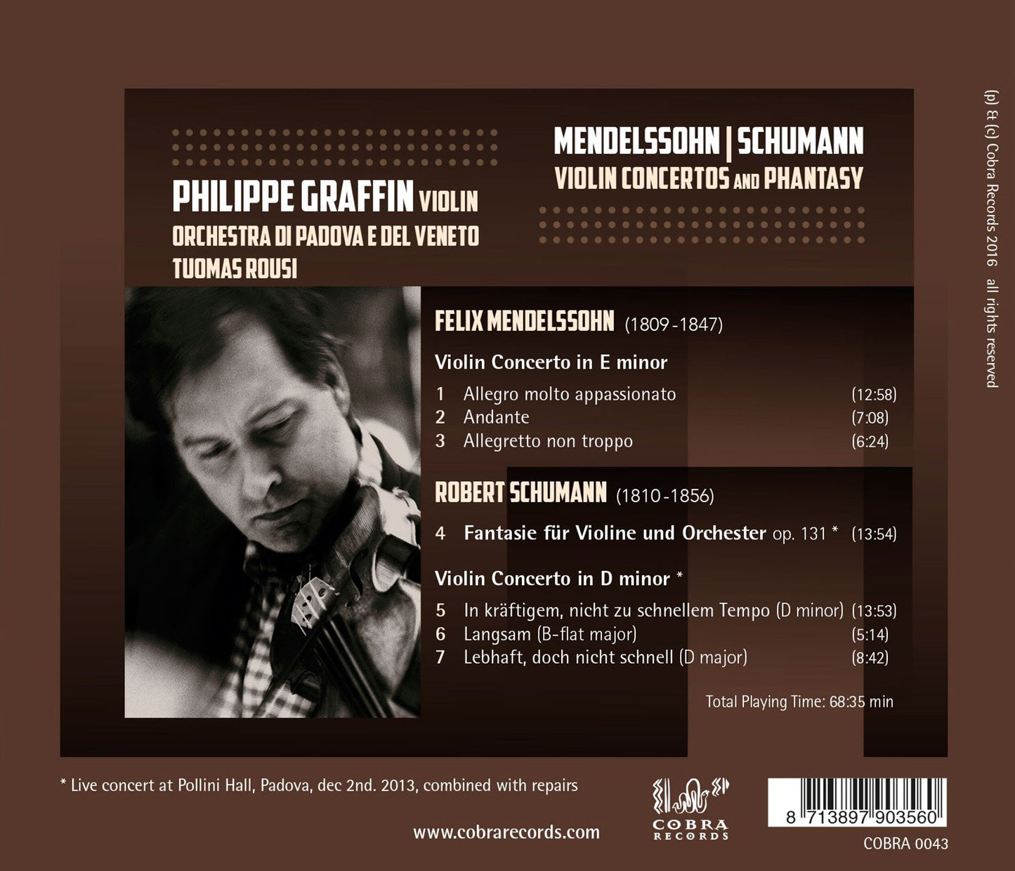 VIOLIN CONCERTOS & PHANTASY