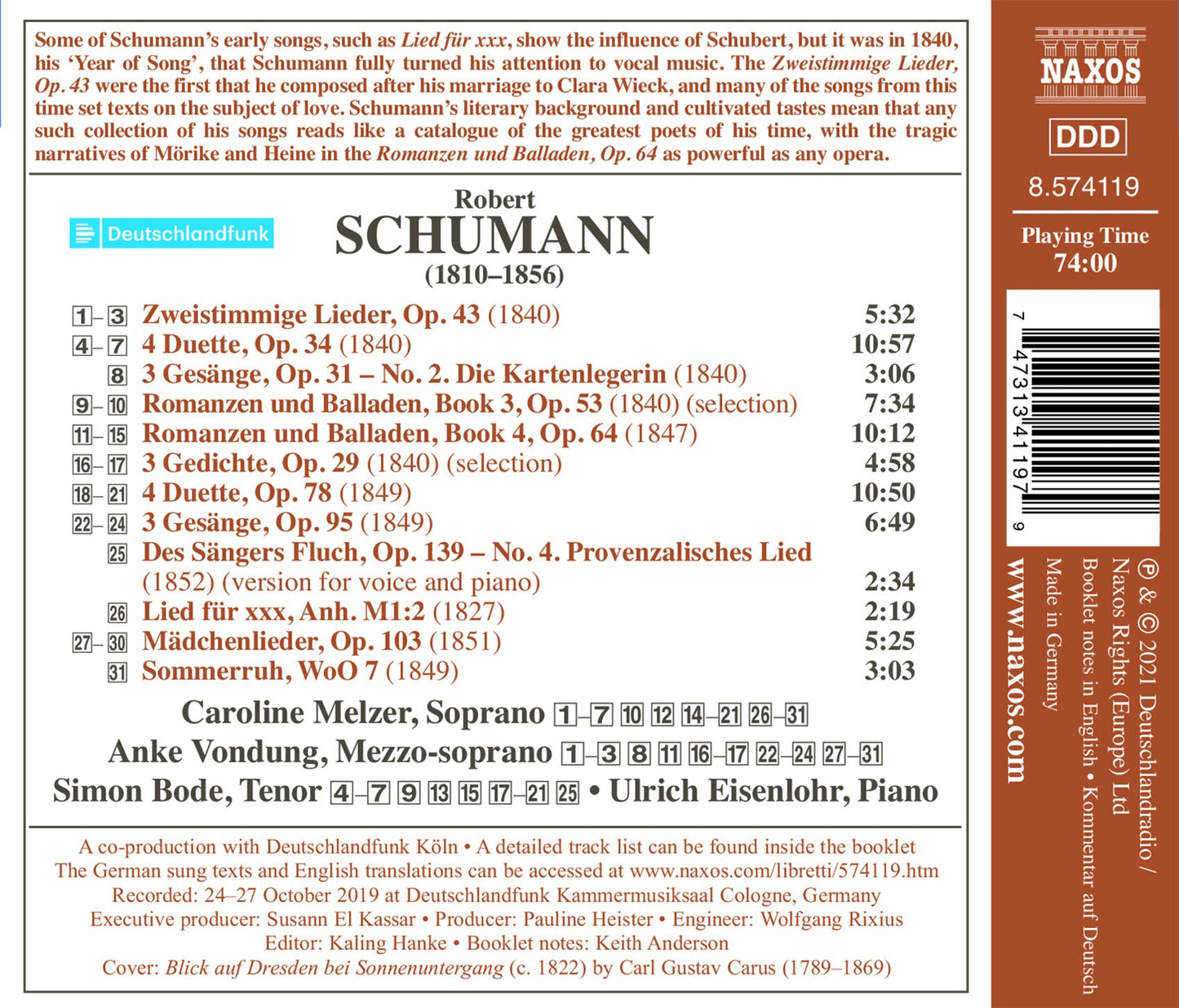 R. Schumann: Lied Edition, Vol. 10 - Romances, Ballads and D