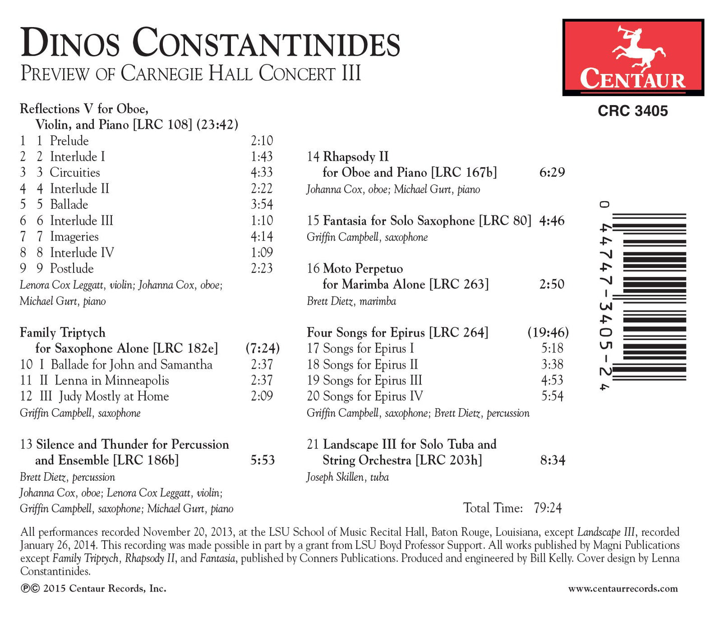 Dinos Constantinides: Preview of Carnegie Hall Concert III