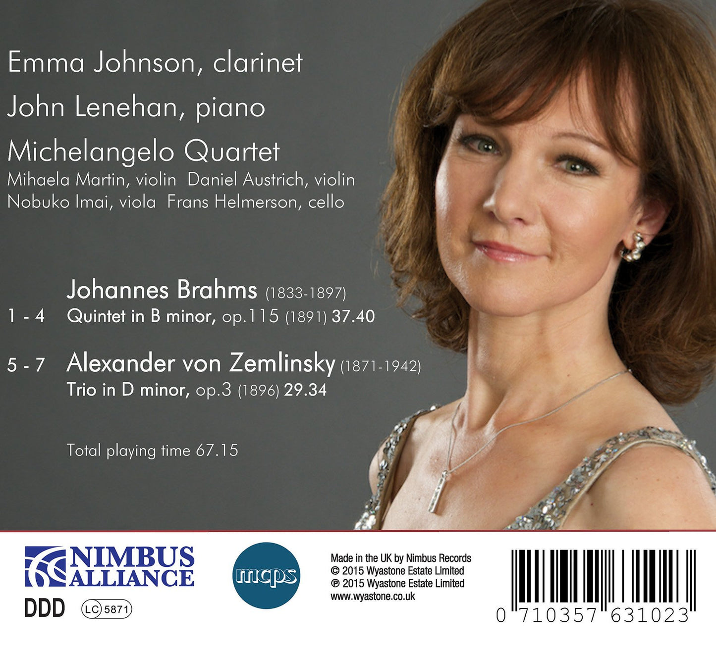 BRAHMS Clarinet Quintet and ZEMLINSKY Clarinet Trio