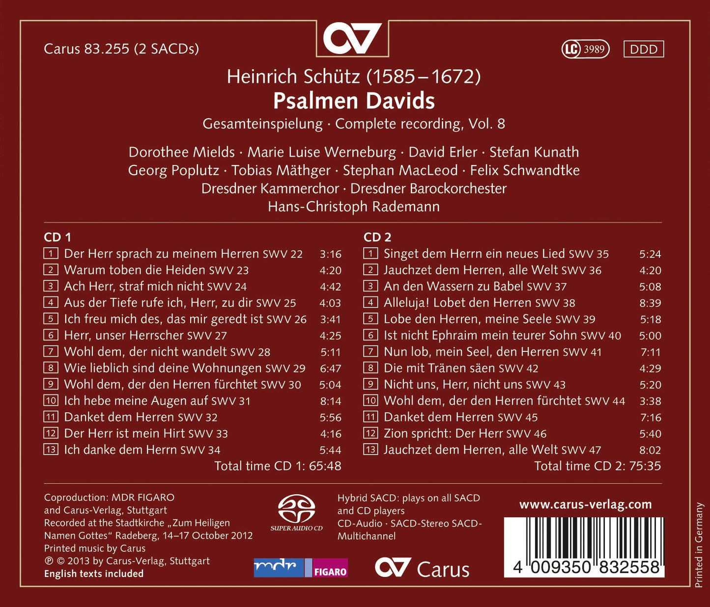 Schütz: Psalms of David