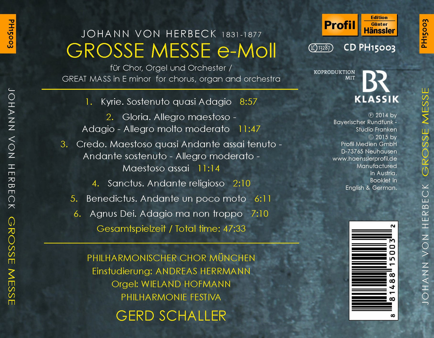 Herbeck: Grosse Messe in E Minor