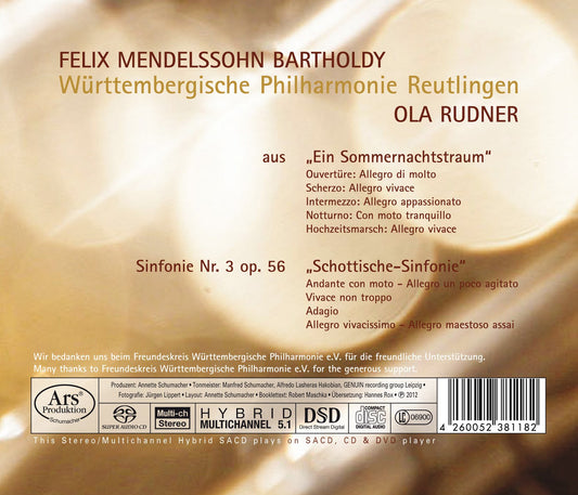 Mendelssohn: Ein Sommernachtstraum & Sinfonie Nr. 3, Op. 56,
