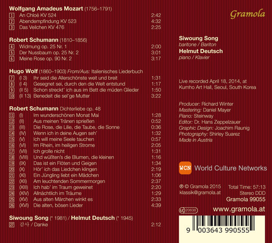 Mozart, Schumann & Wolf: Dichterliebe