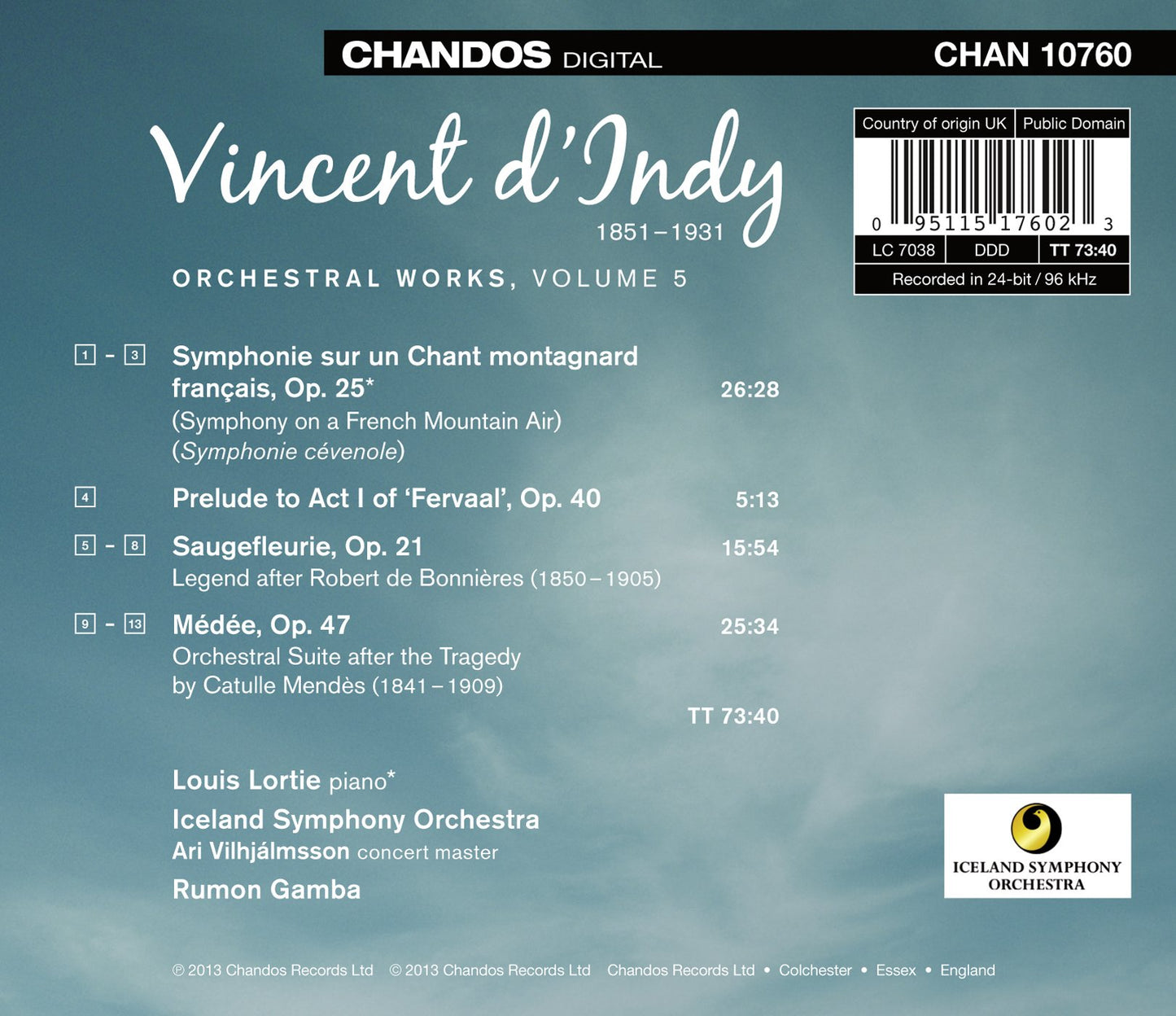 d'Indy: Orchestral Works, Vol. 5