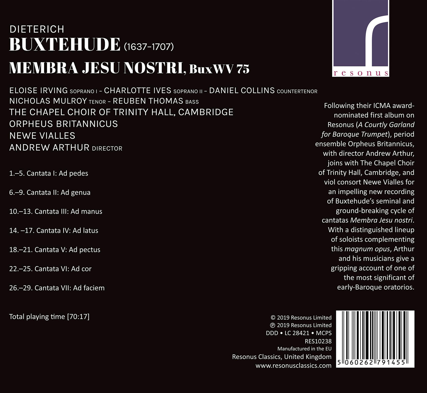 MEMBRA JESU NOSTRI, BUXWV 75