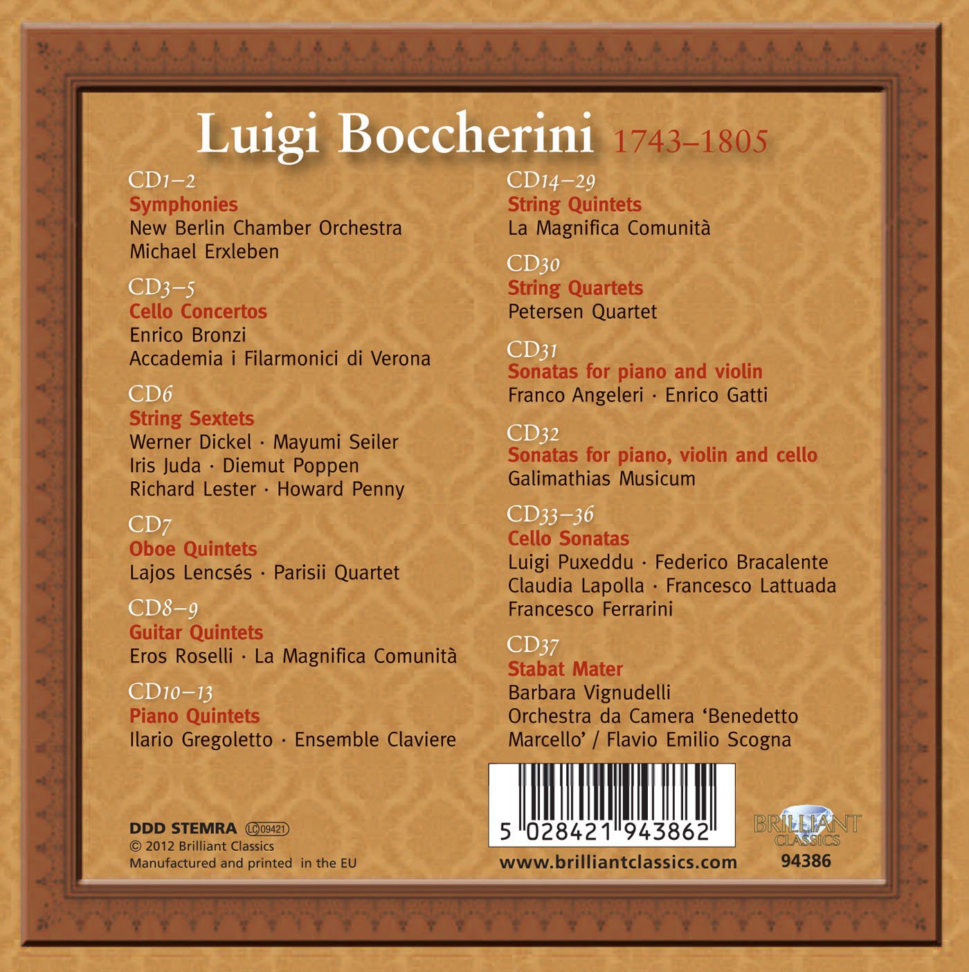 BOCCHERINI EDITION