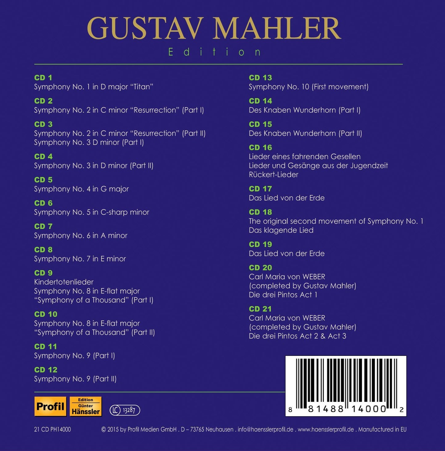 Gustav Mahler Edition