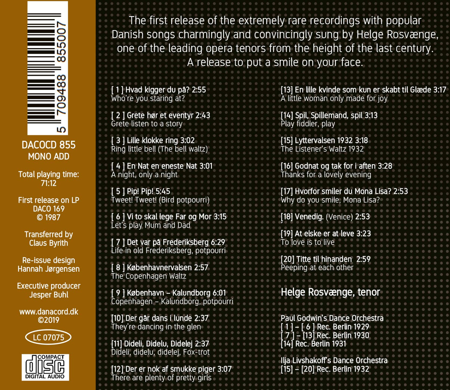 Danish Popular Songs 1929-1932
