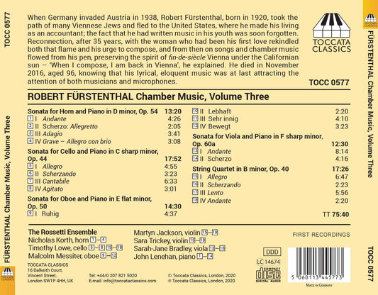Robert Fürstenthal: Chamber Music, Vol. 3