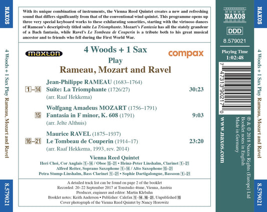 4 Woods + 1 Sax Play Rameau, Mozart & Ravel