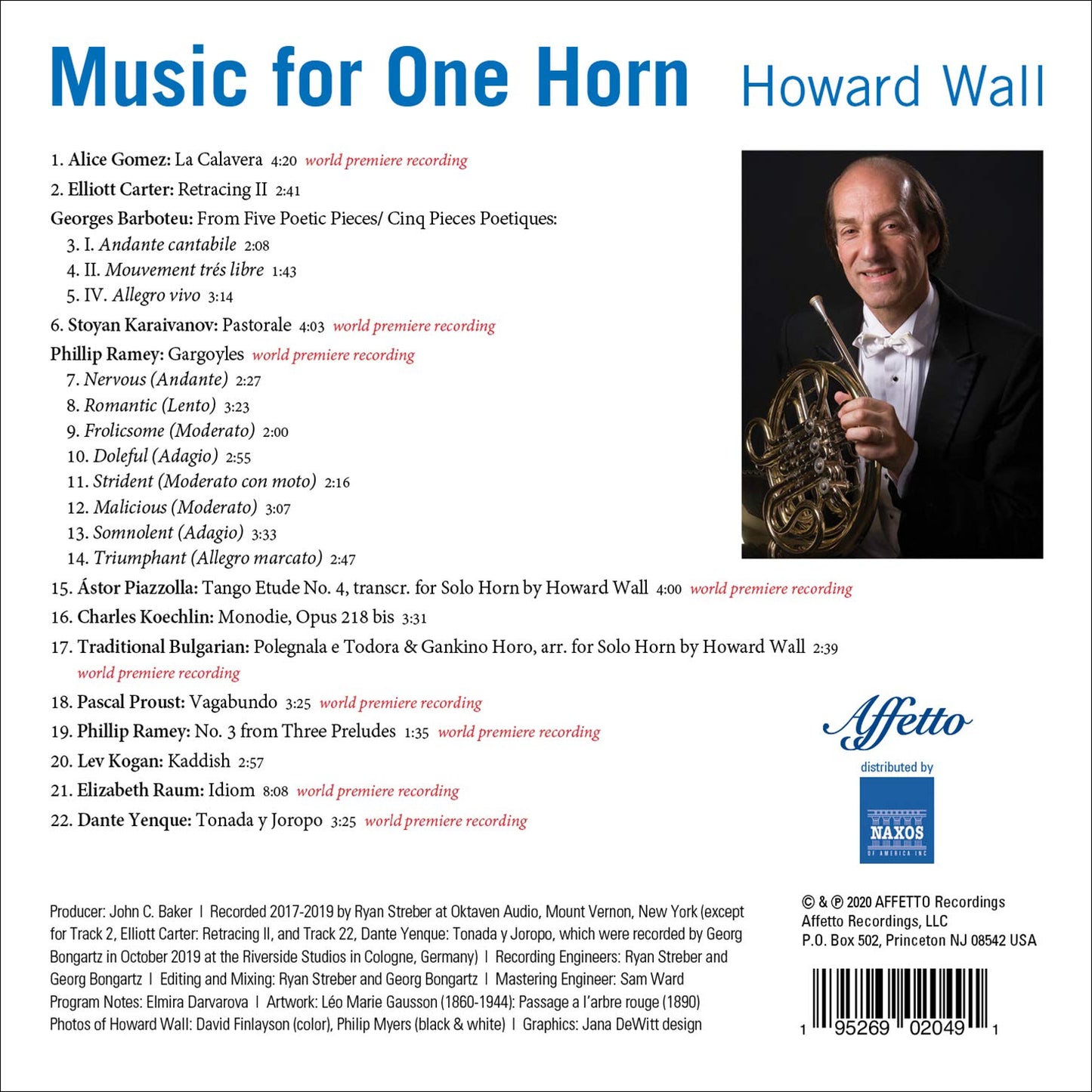 Music for One Horn - Howard Wall
