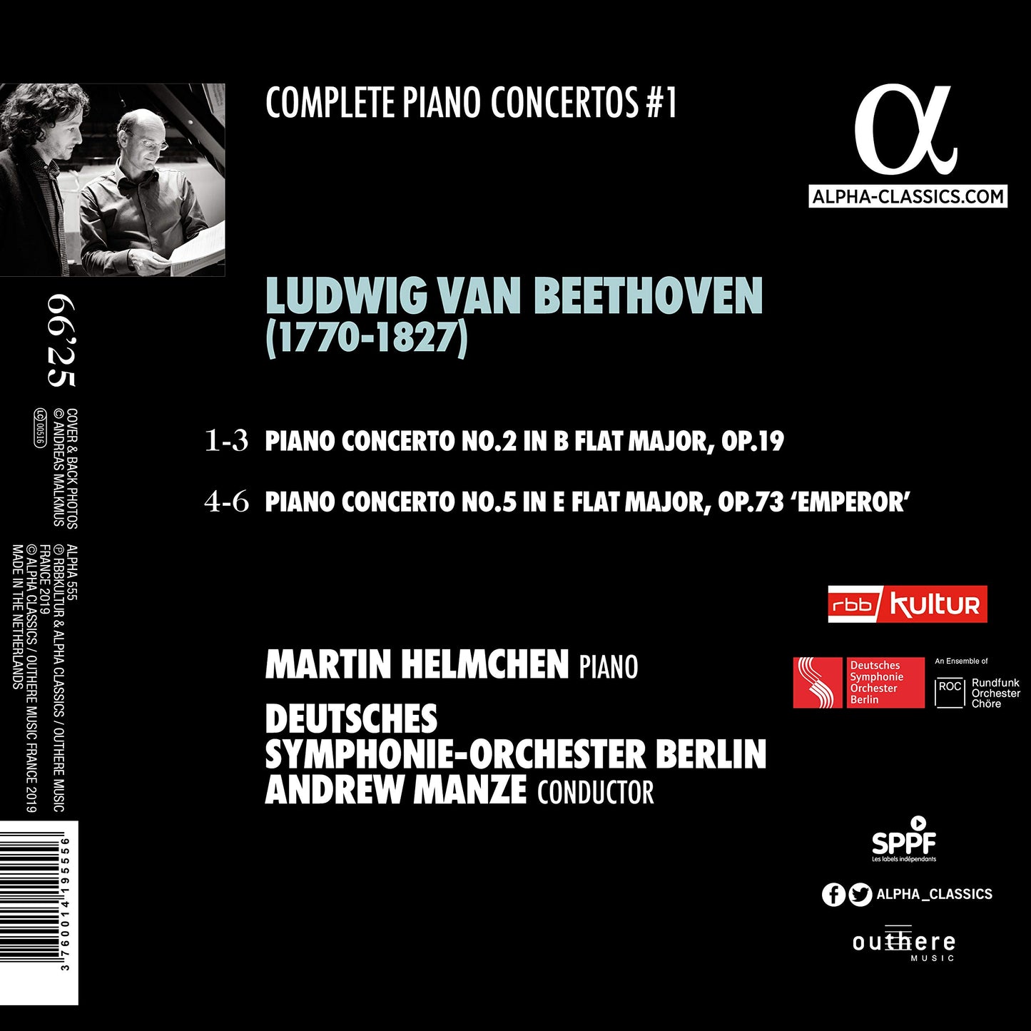 Beethoven: Piano Concertos 2 & 5 "Emperor"