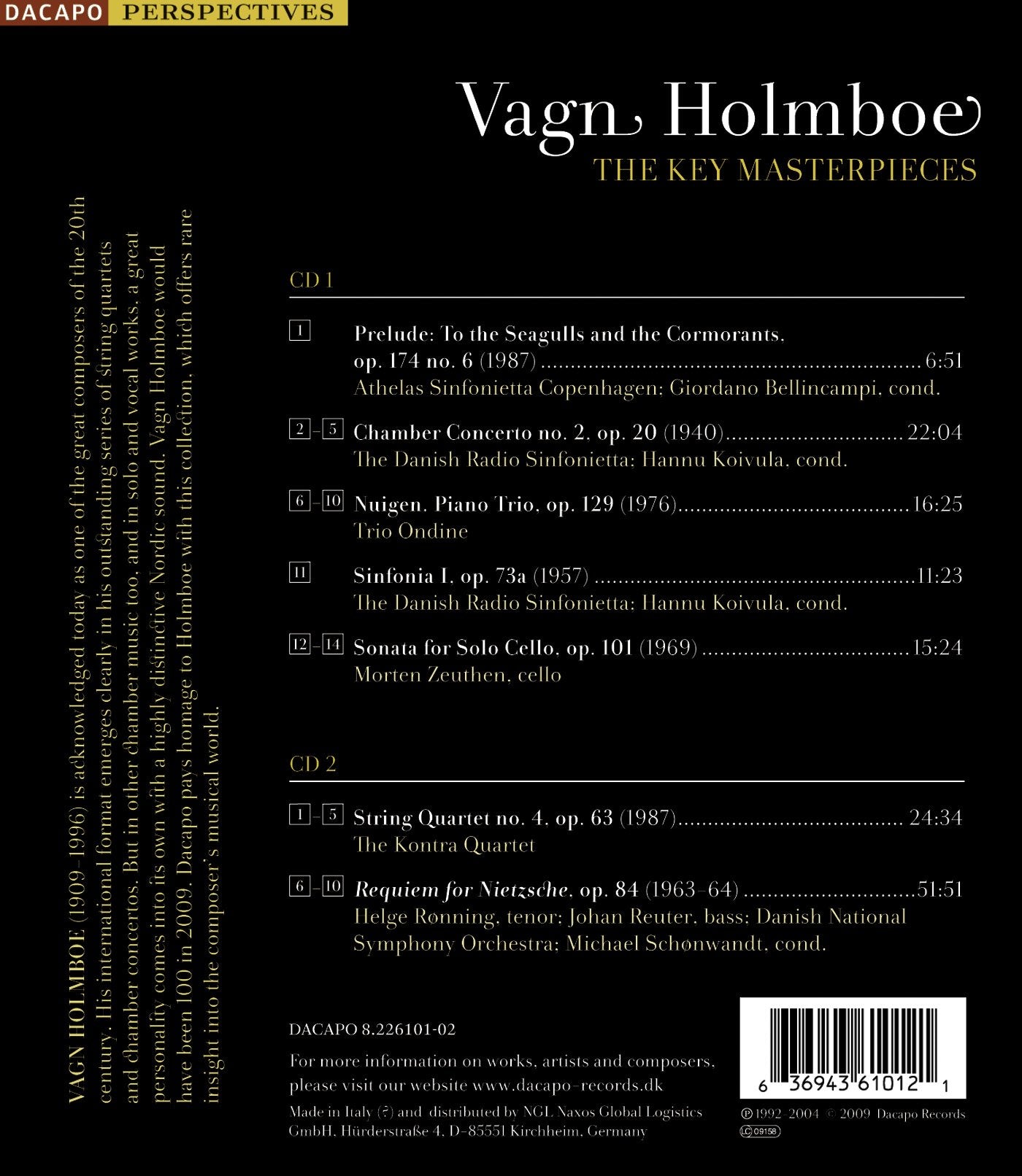 Holmboe, V.: Key Masterpieces (The) - Requiem for Nietzsche