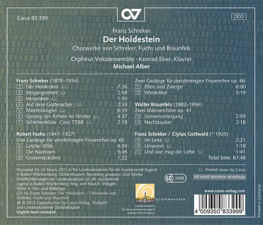 Chorwerke von Schreker, Fuchs und Braunfels