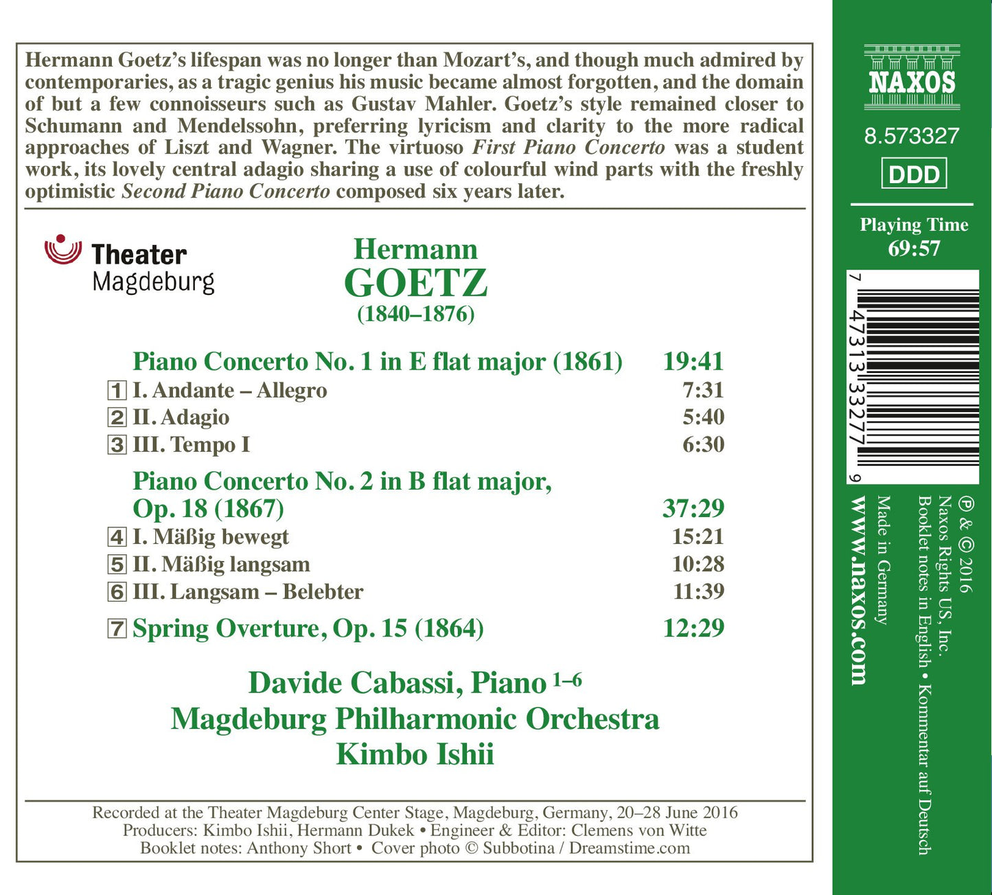Goetz: Spring Overture and Piano Concertos Nos. 1 & 2