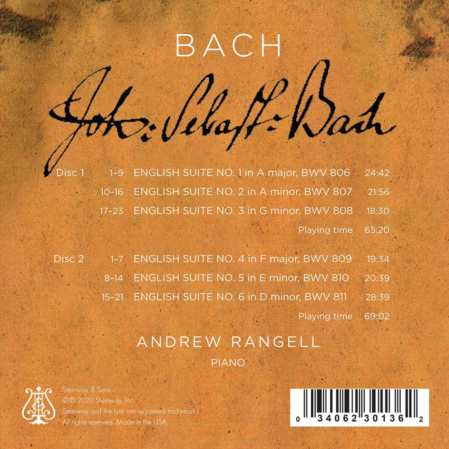 Bach: English Suites, BWV 806-811