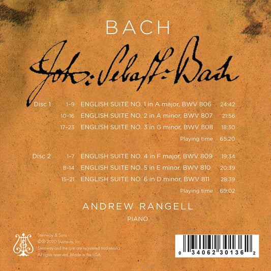 Bach: English Suites, BWV 806-811