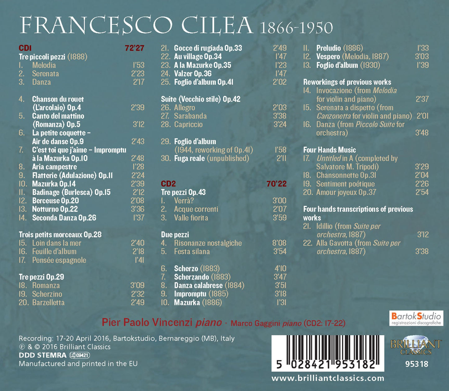 Cilea: Complete Piano Music