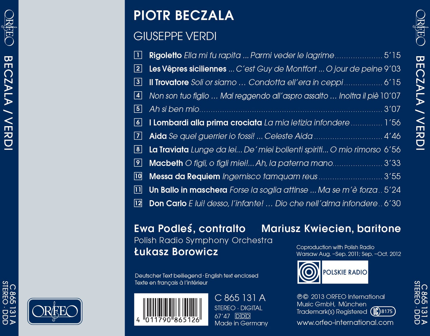 Verdi: Arias