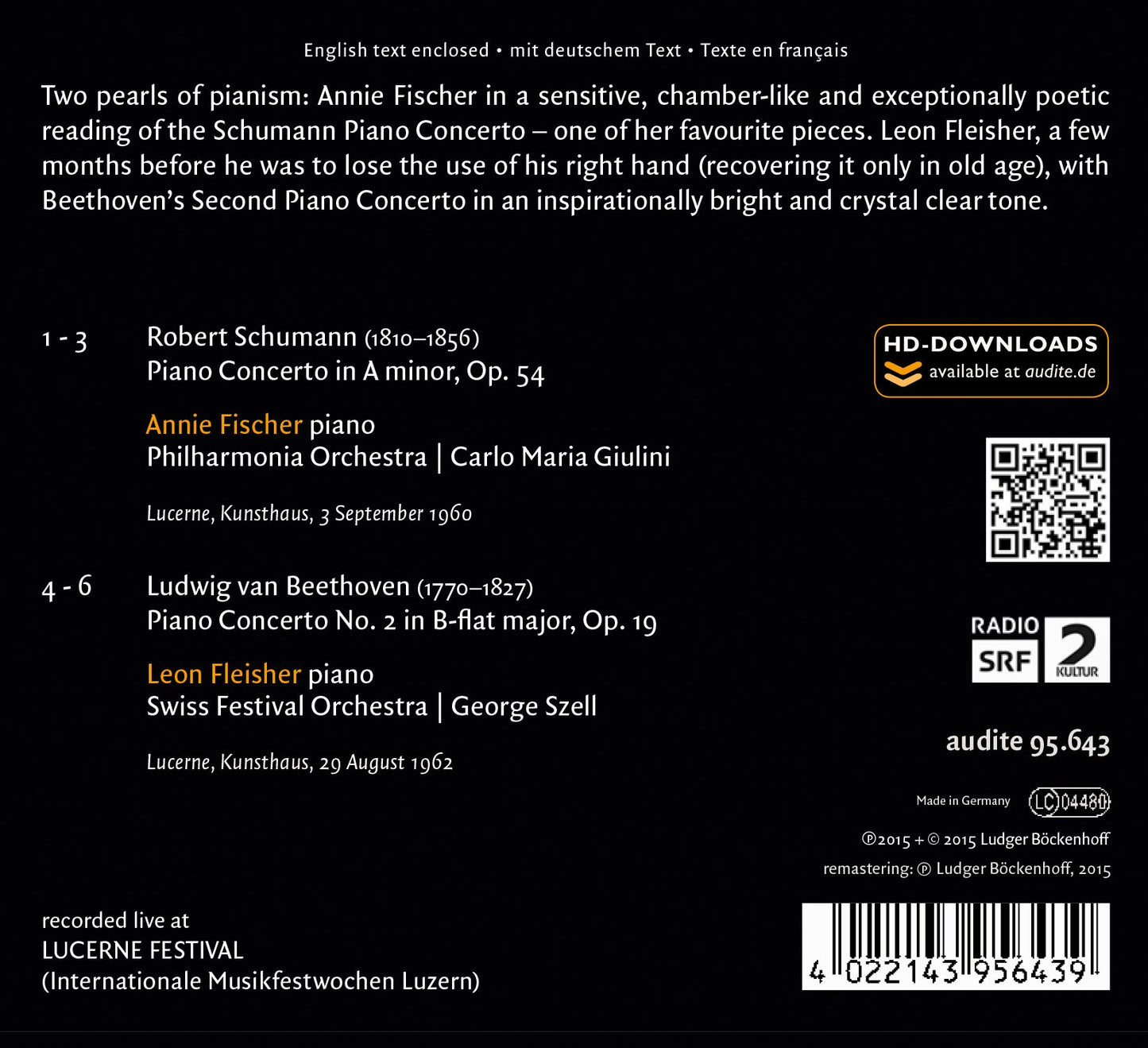 Schumann & Beethoven: Piano Concertos