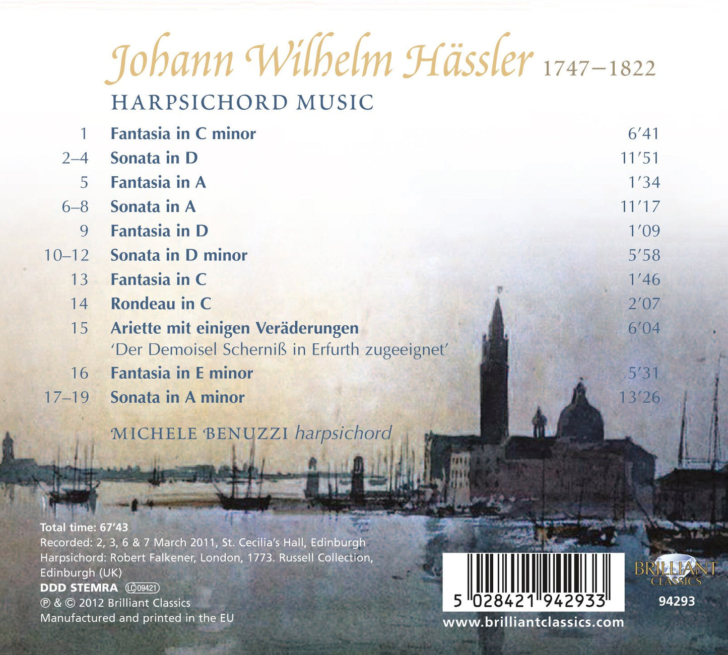 Hassler: Harpsichord Music