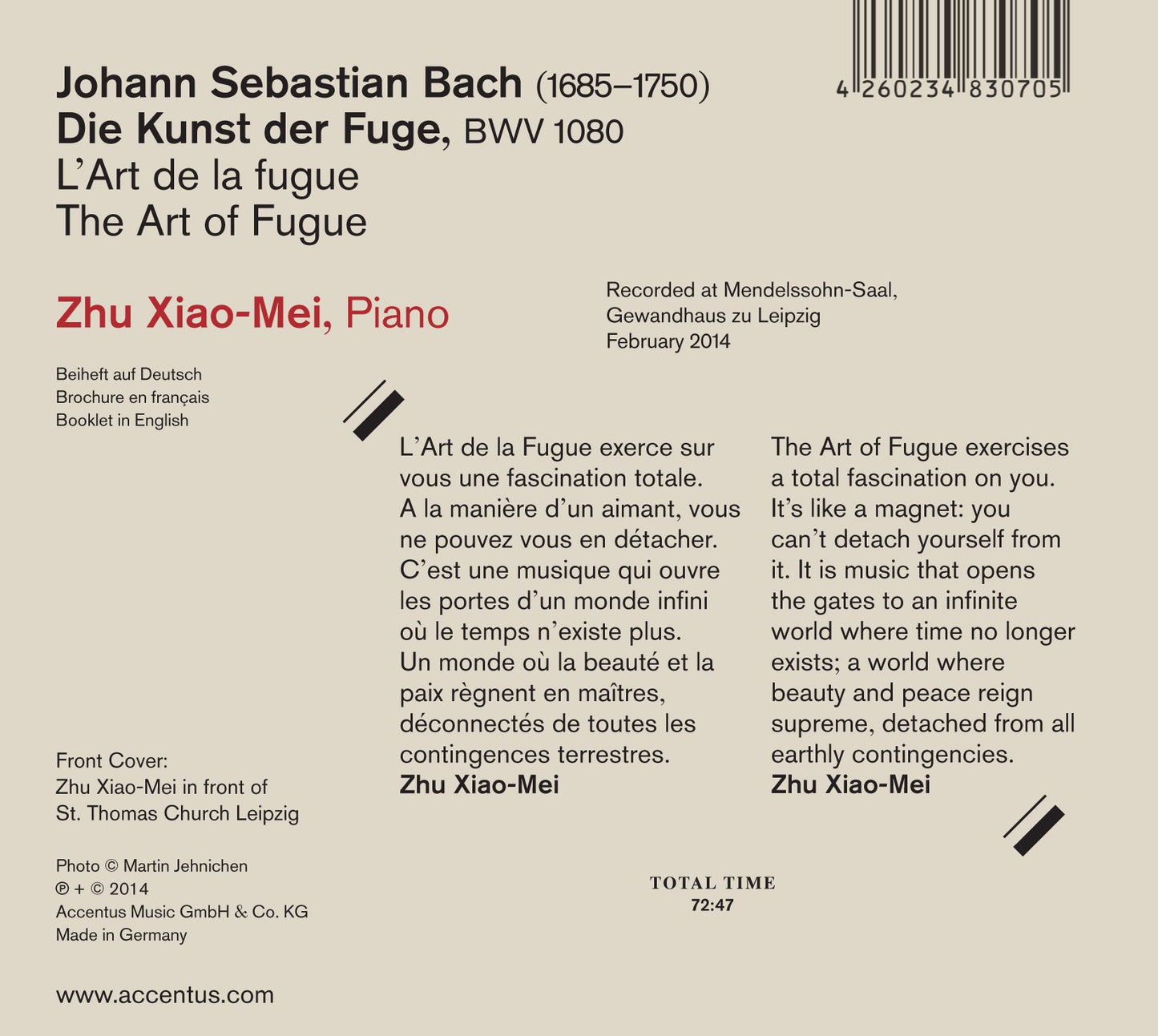 Bach: Die Kunst der Fuge, BWV 1080
