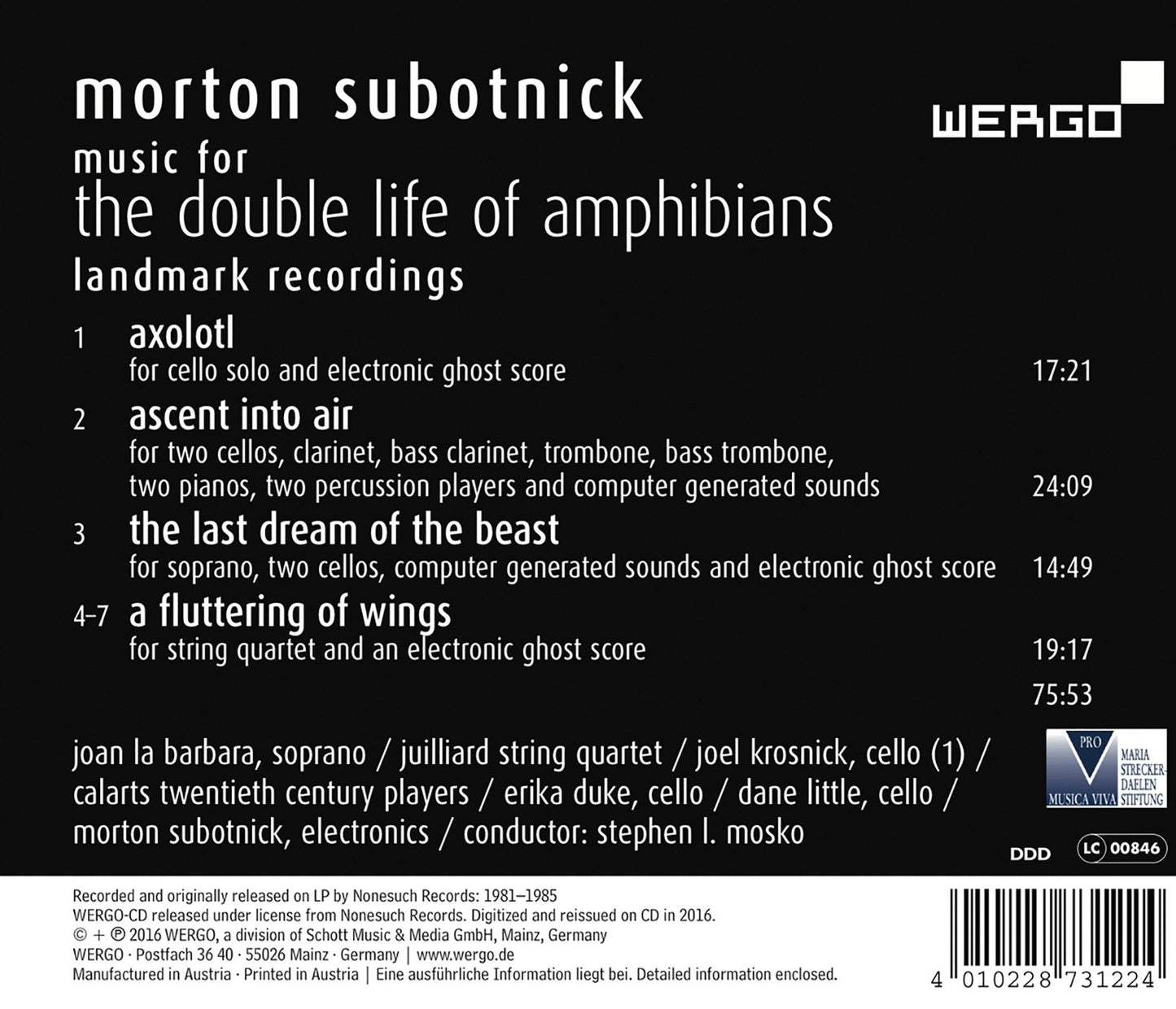 Subotnick: Music for The Double Life of Amphibians
