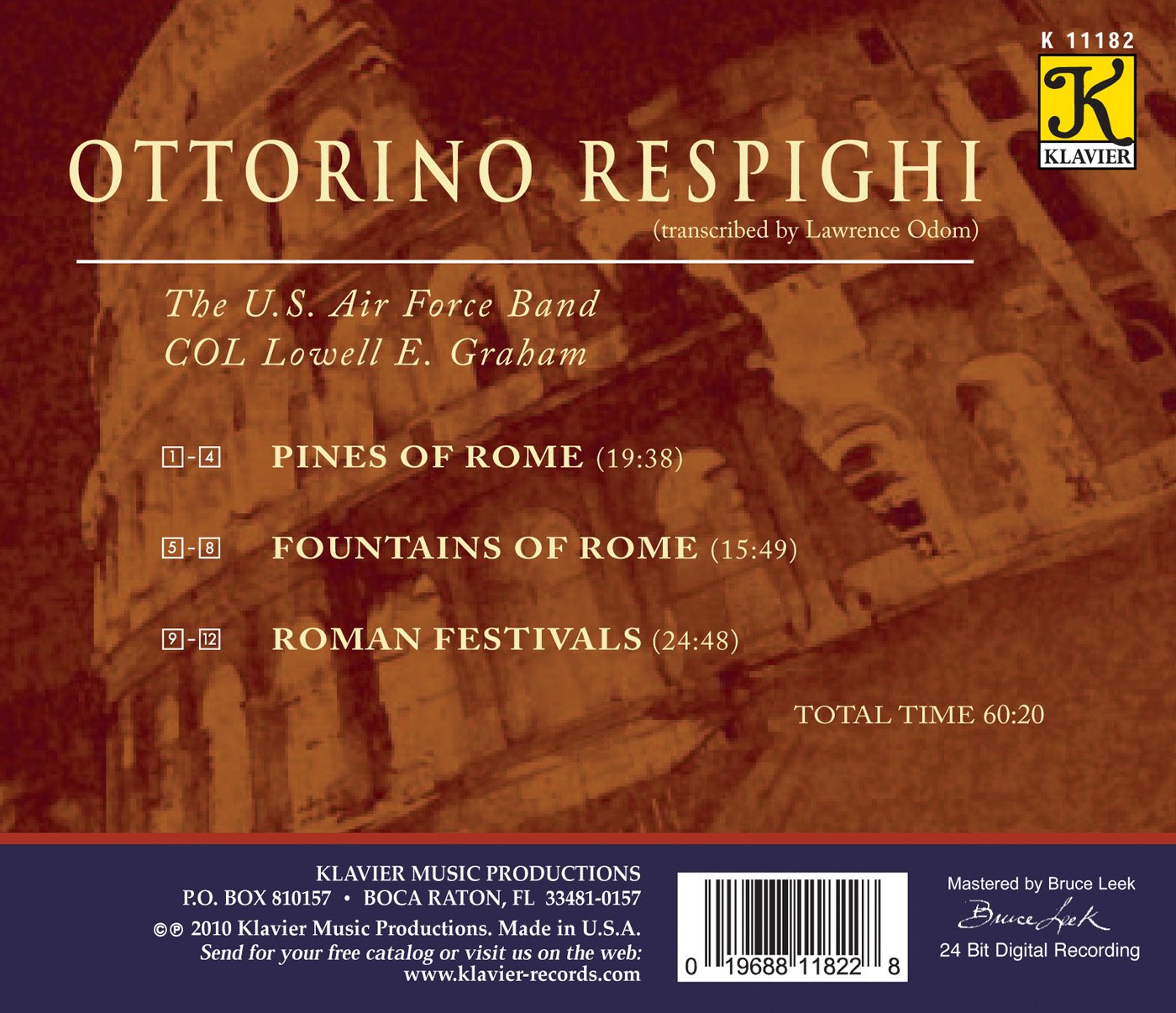 Respighi: Pines of Rome - Fountains of Rome - Roman Festival