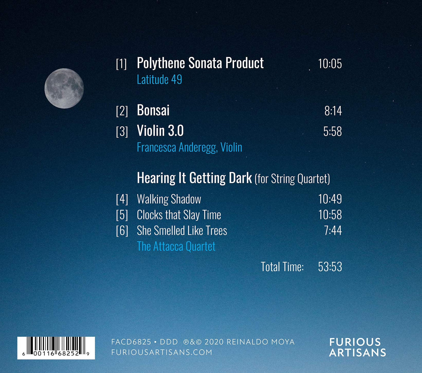 Reinaldo Moya: Hearing It Getting Dark