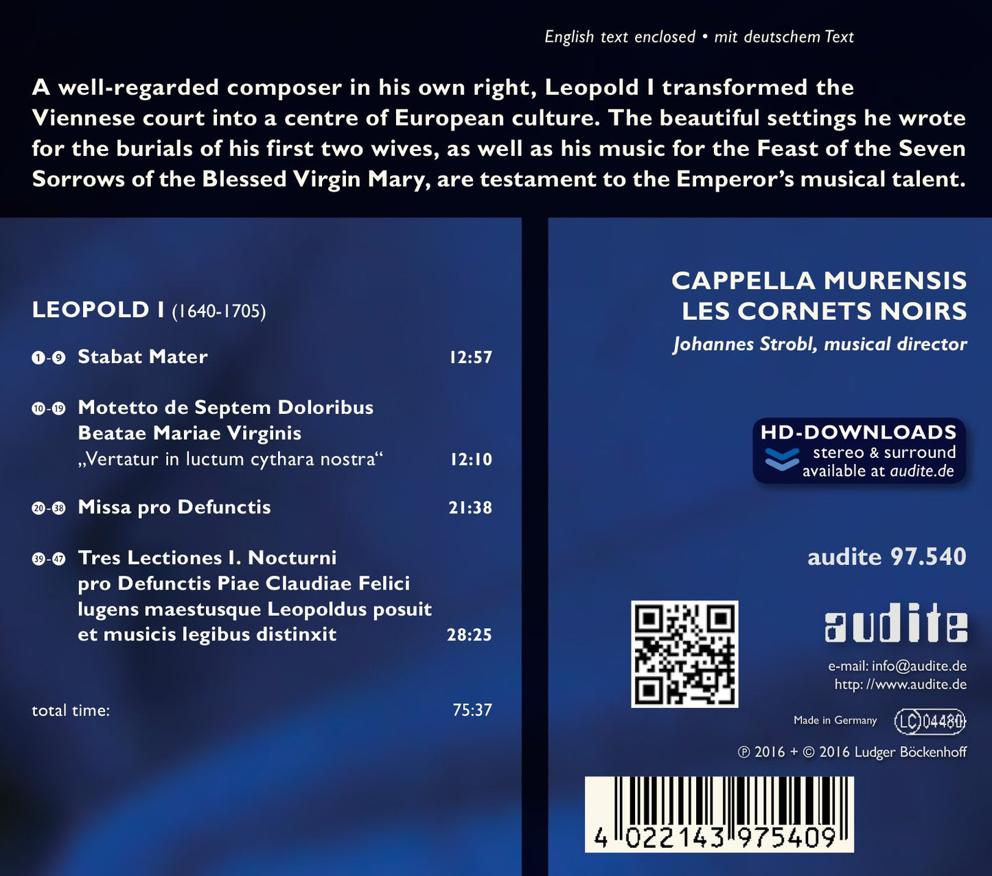 Paradisi Gloria: Sacred Music by Emperor Leopold I