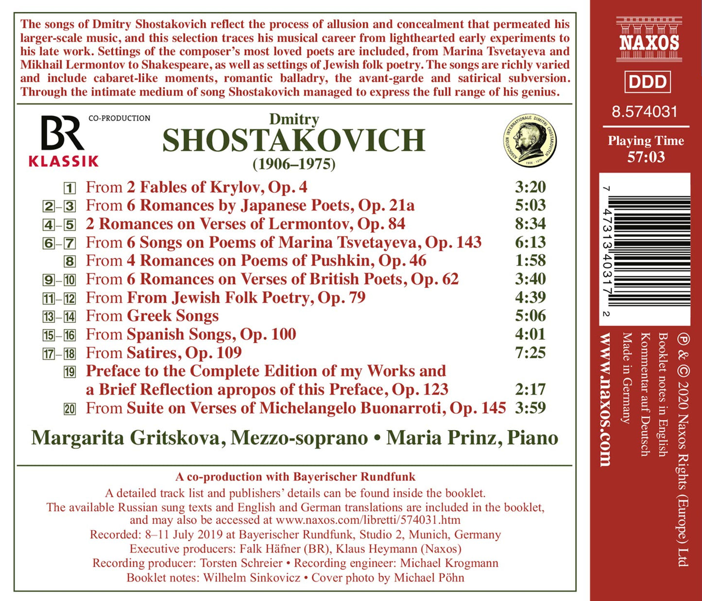 Shostakovich: Songs And Romances