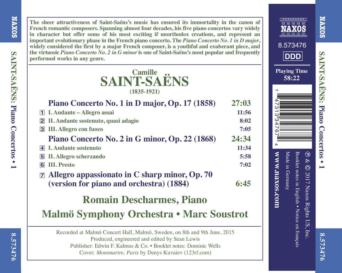 Saint-Saëns: Piano Concertos Nos. 1 & 2