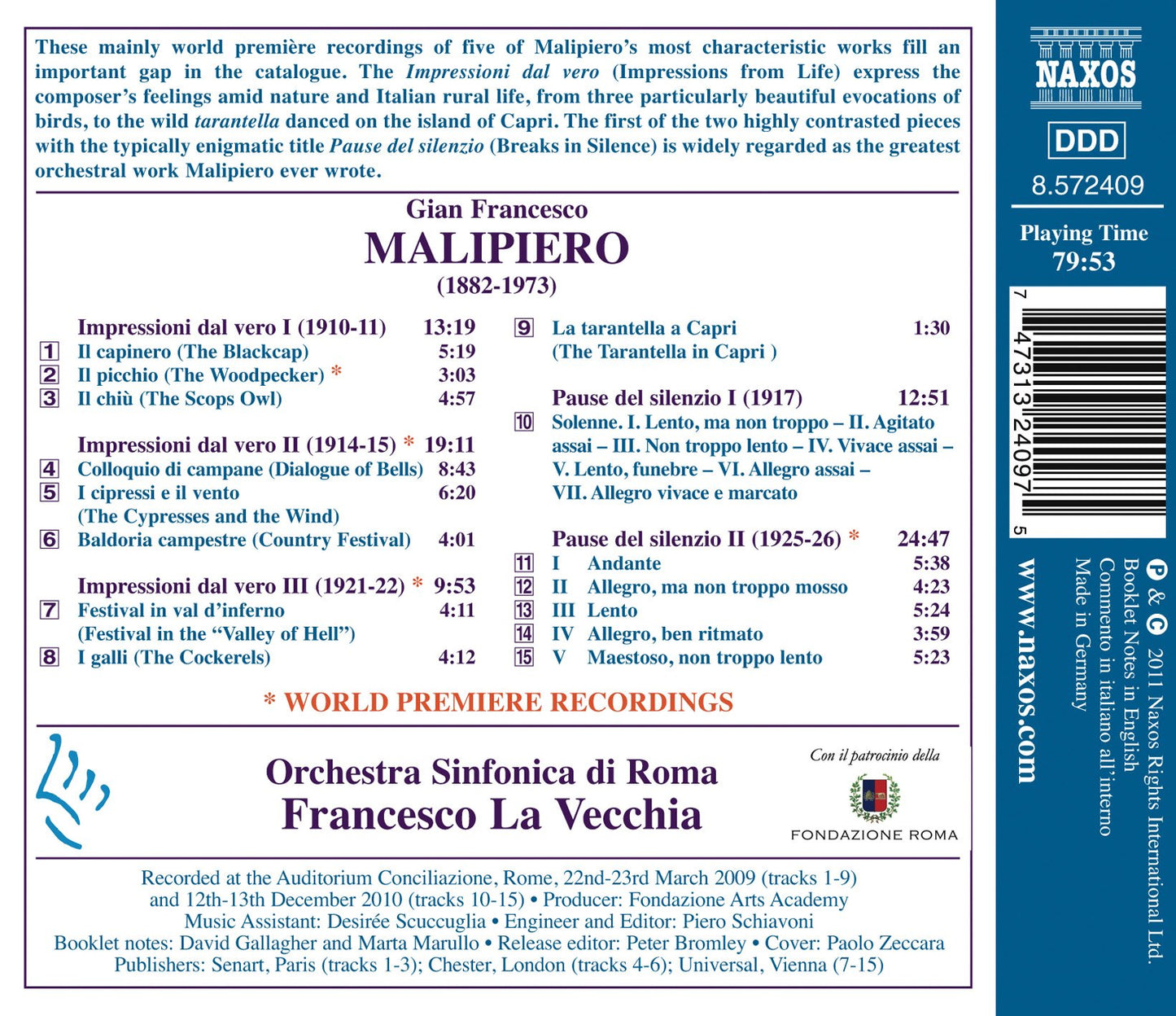 Malipiero: Impressioni dal vero - Pause del silenzio