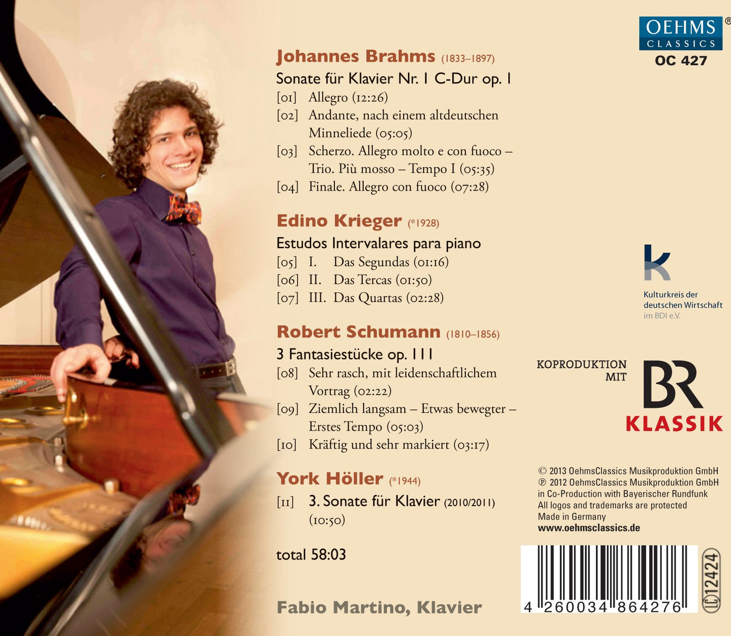 Brahms - Krieger - Schumann & Höller: Piano Works