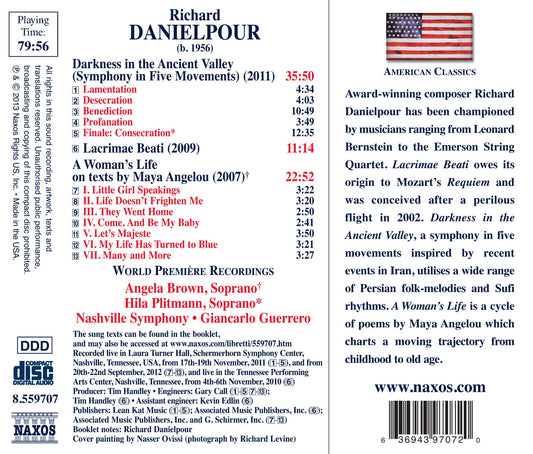 Danielpour: Darkness in the Ancient Valley, Lacrimae Beati &