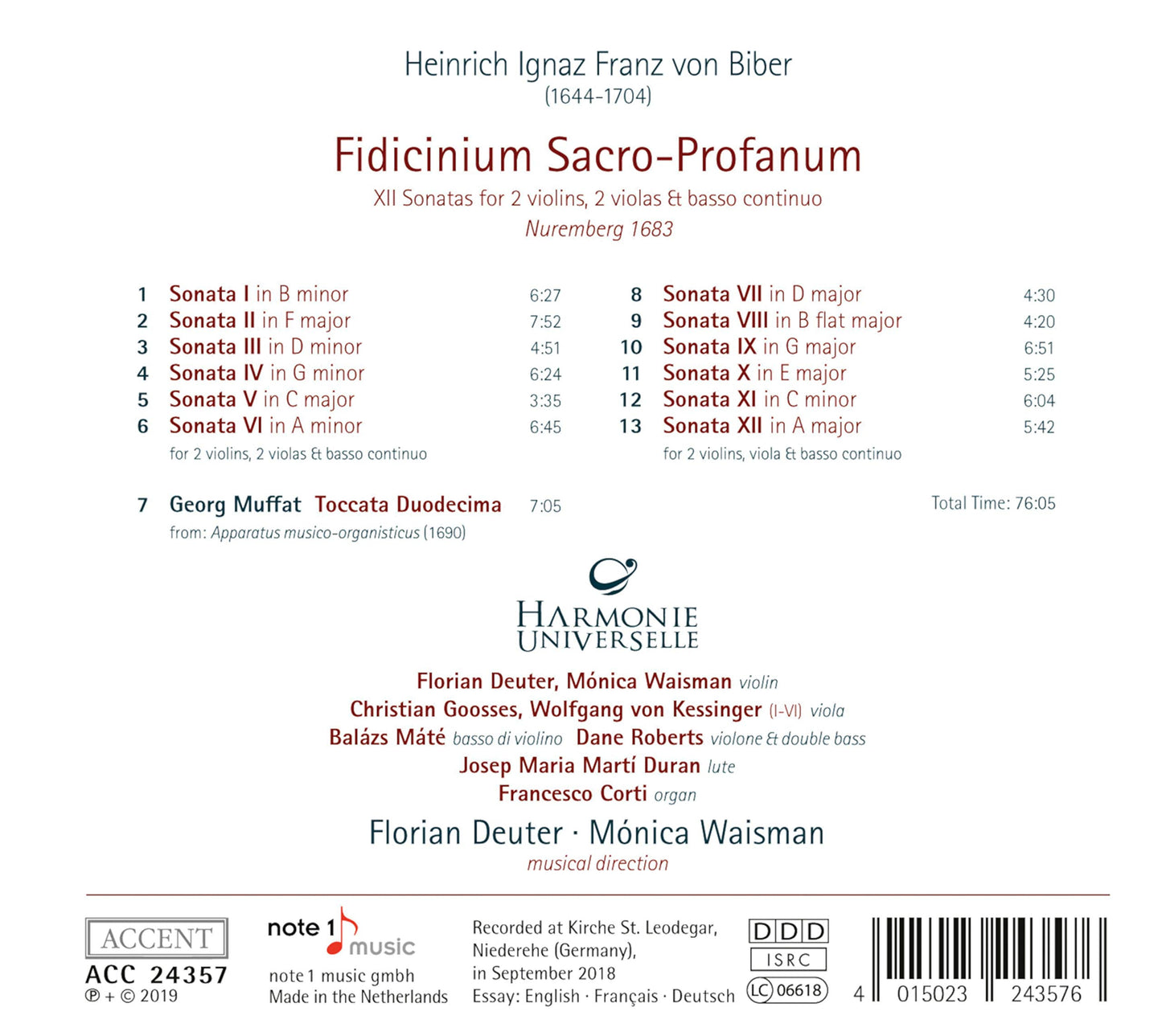 Biber: Fidicinium sacro-profanum