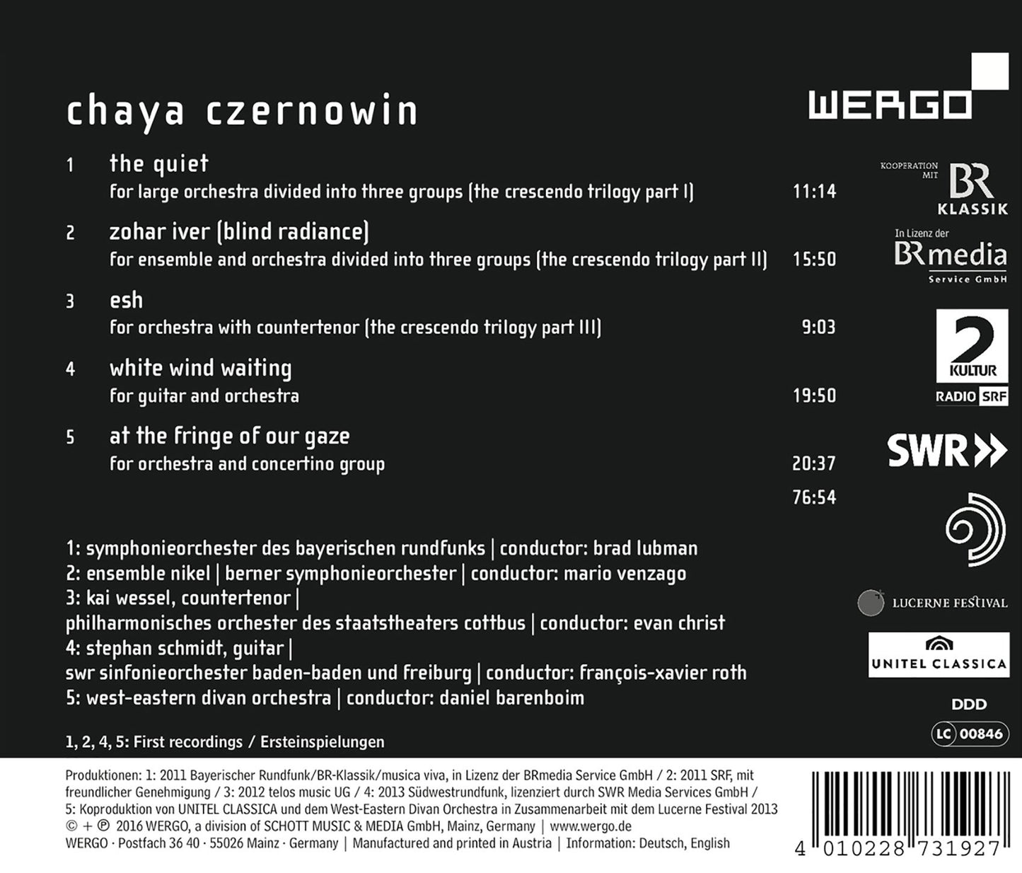 Czernowin: Works for Orchestra