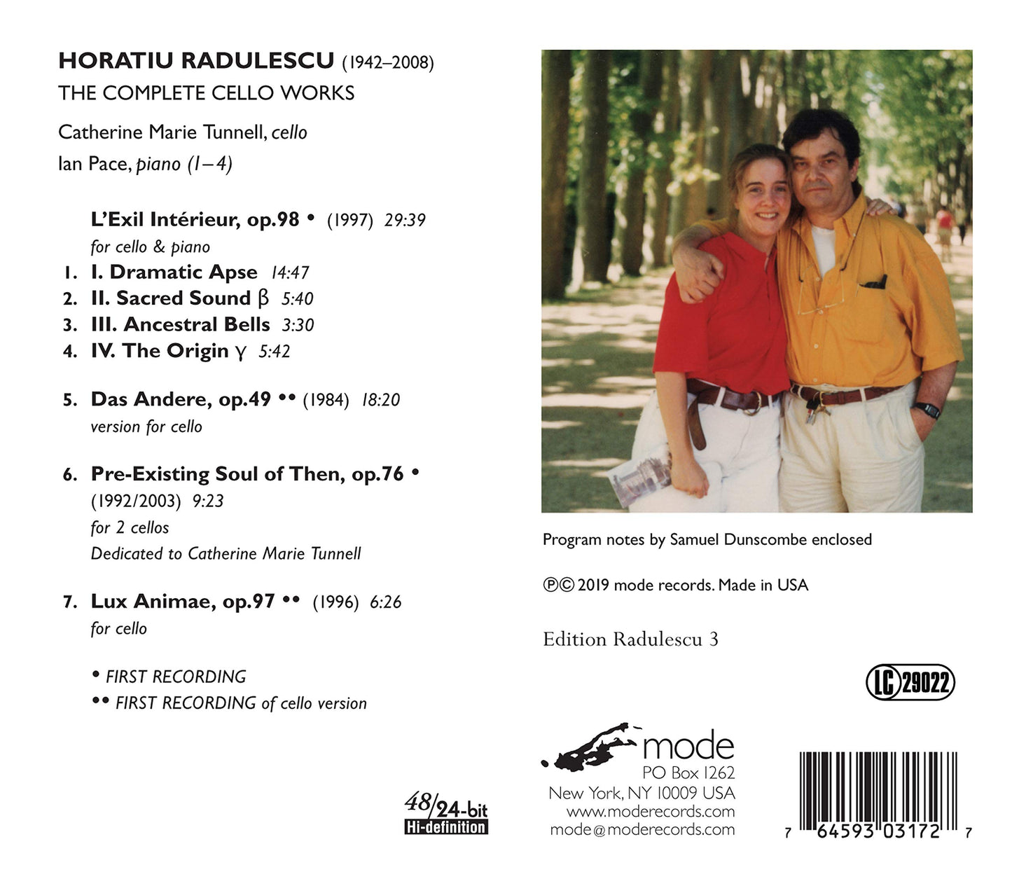 Radulescu: The Complete Cello Works