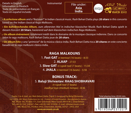 Rash Behari Datta: 20 Sitars