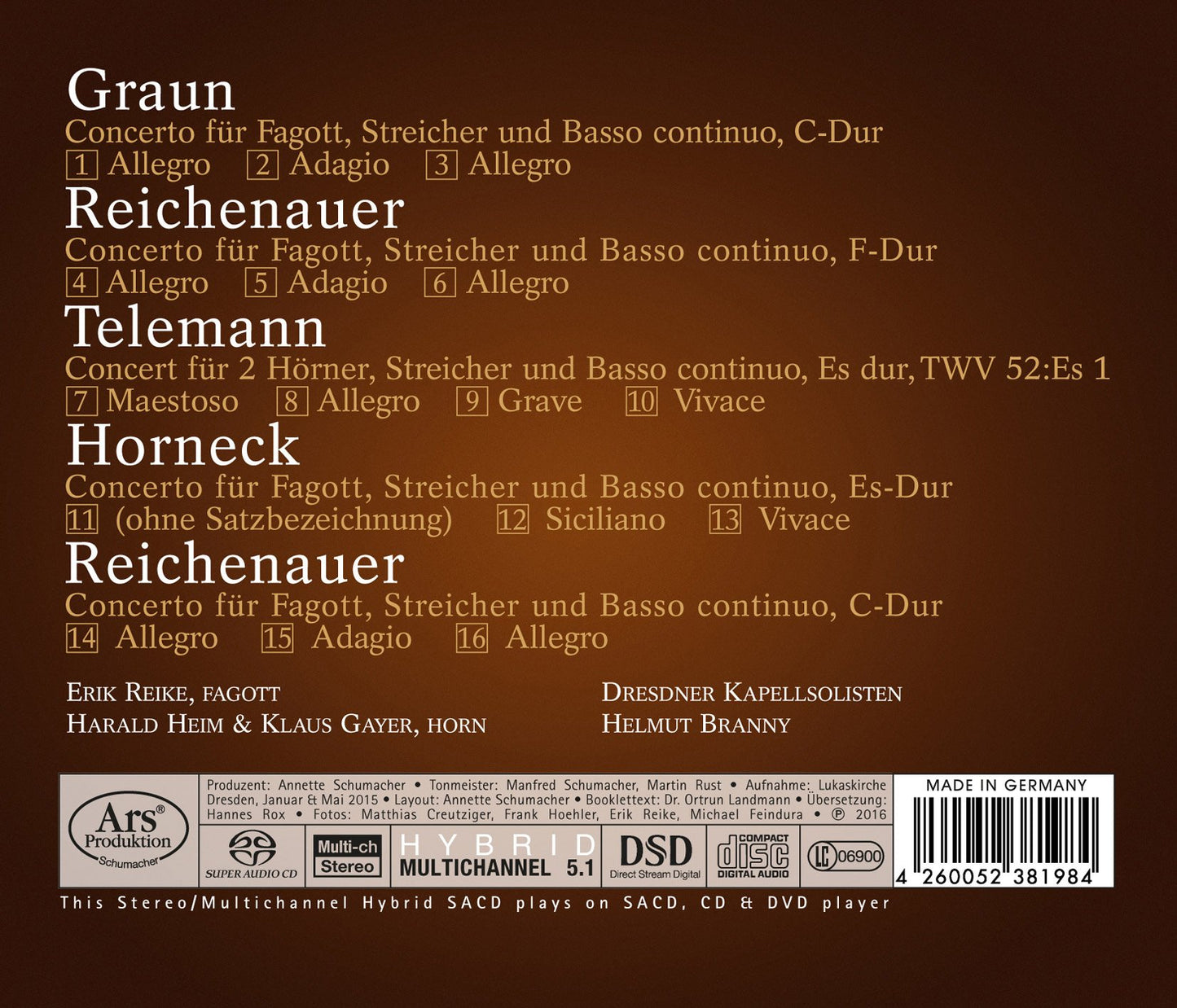 Dresdner Fagottkonzerte aus Schranck II