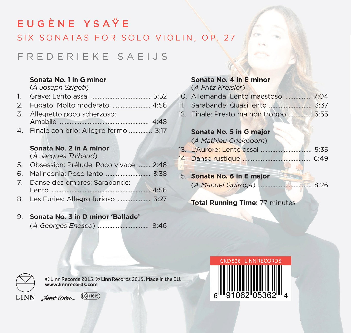 Ysaÿe: Six Sonatas for Solo Violin, Op. 27