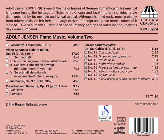 Adolf Jensen: Piano Music, Vol. 2